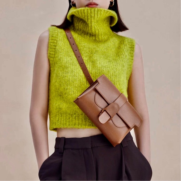 SENREVE Aria Crossbody Shoulder Or Belt Bag In Pebbled Chestnut New With Tags - Picture 8 of 13